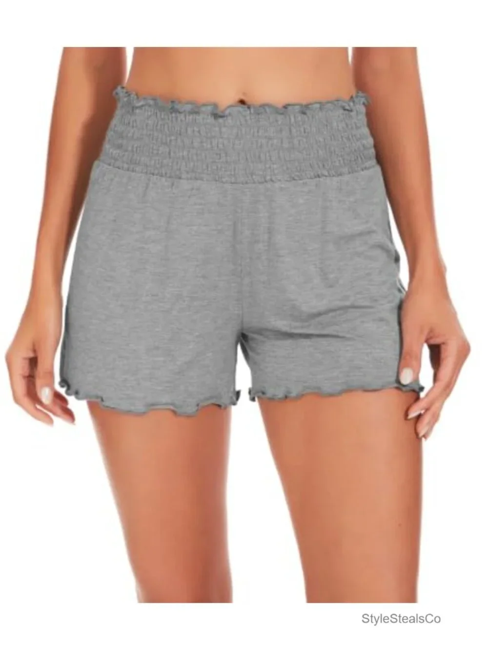 Viscose from Bamboo Pajama Shorts for Women Soft Sleep Boxers High Waisted